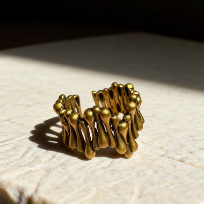 Sculptural 925 Silver Ring