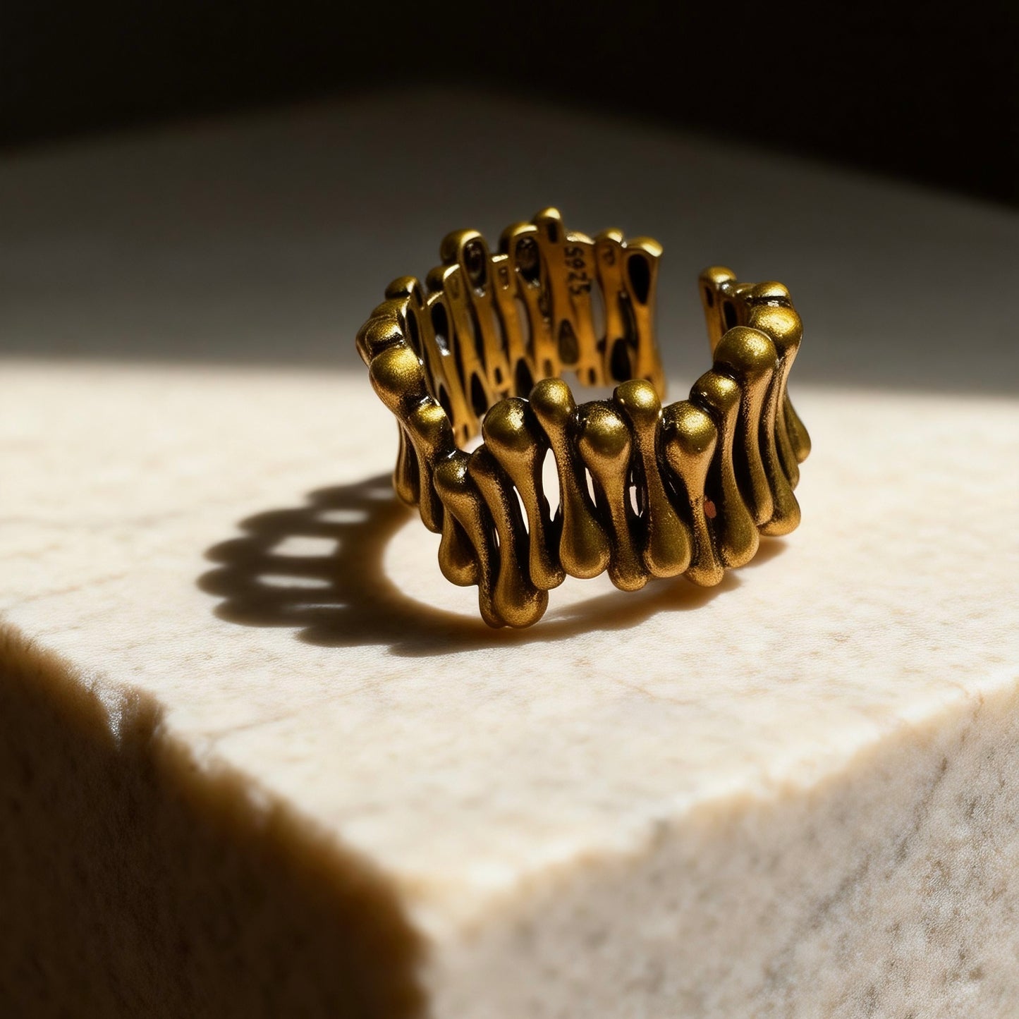 Sculptural 925 Silver Ring