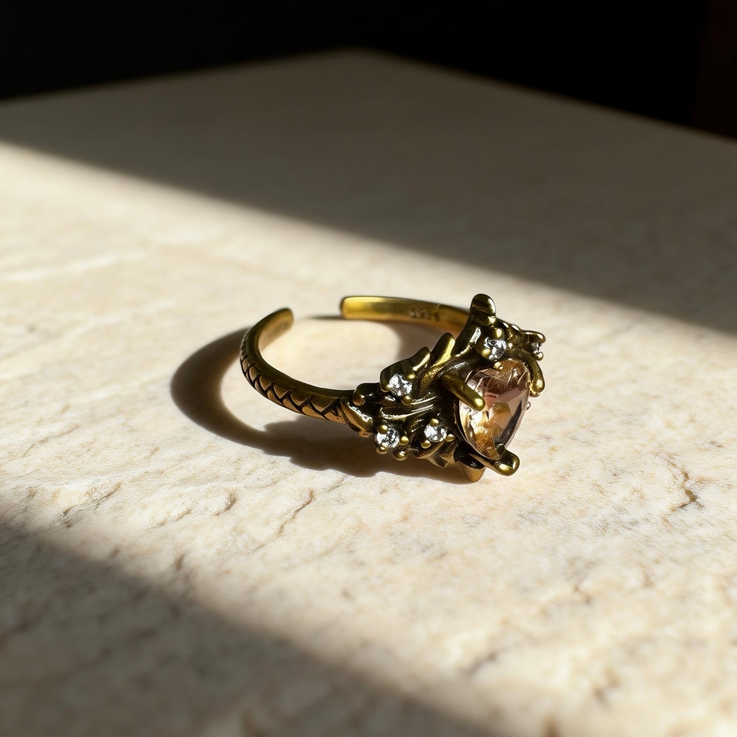 Vintage Heart Silver Ring