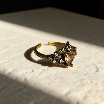 Vintage Heart Silver Ring