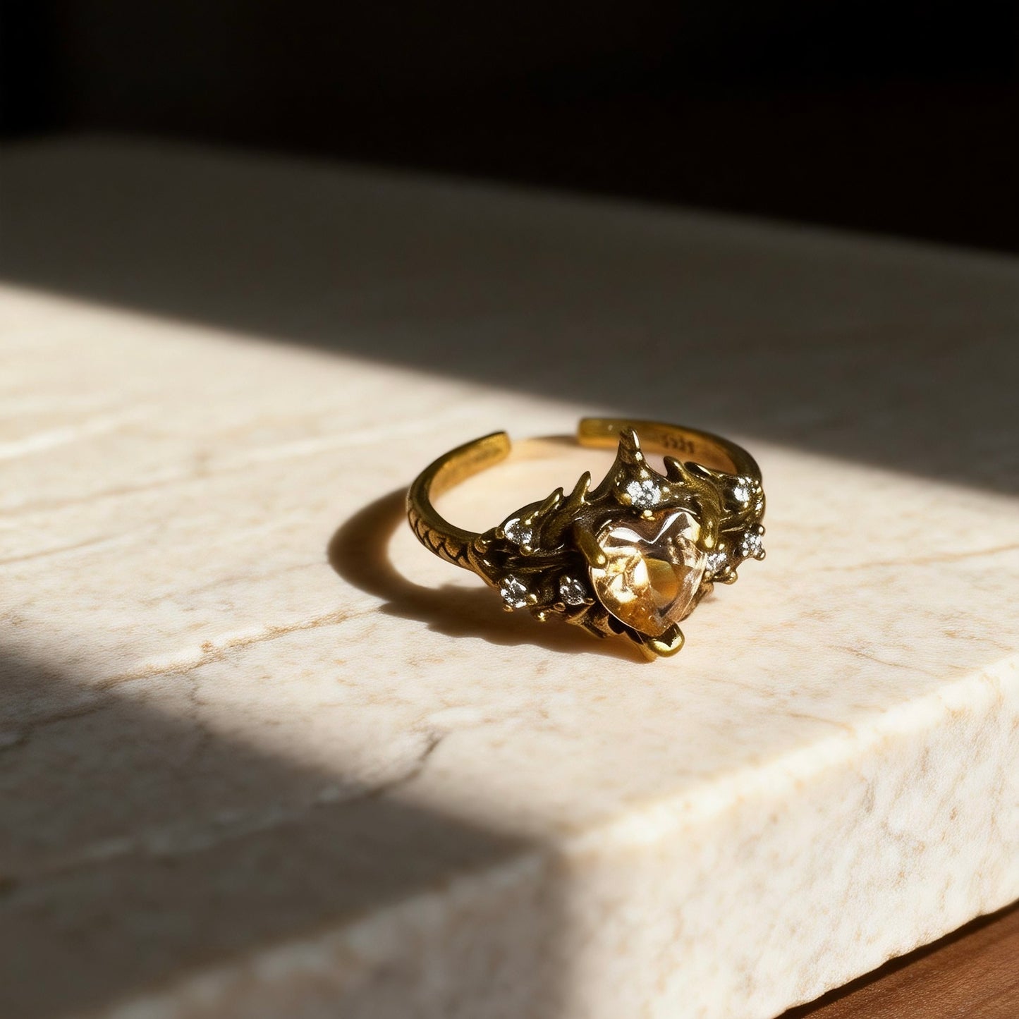 Vintage Heart Silver Ring