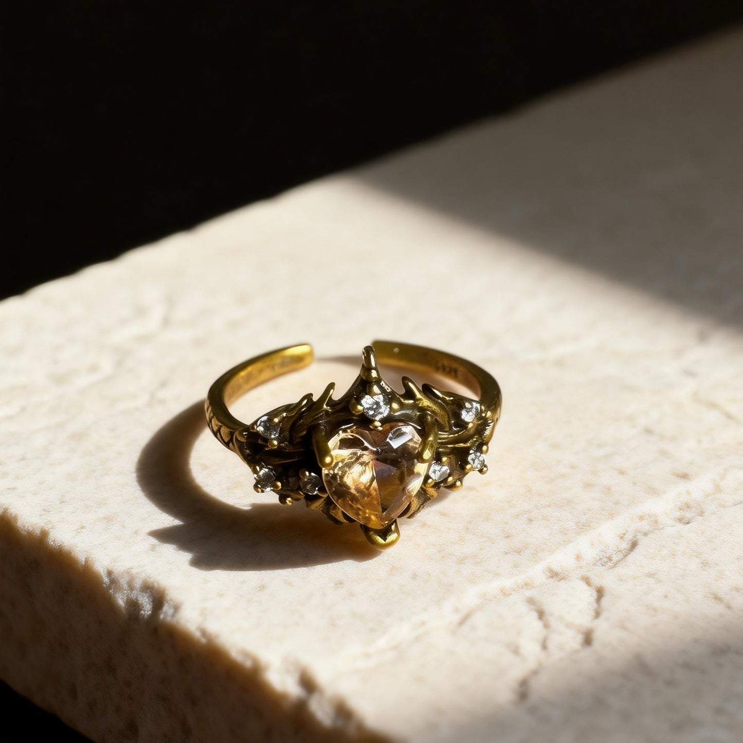 Vintage Heart Silver Ring