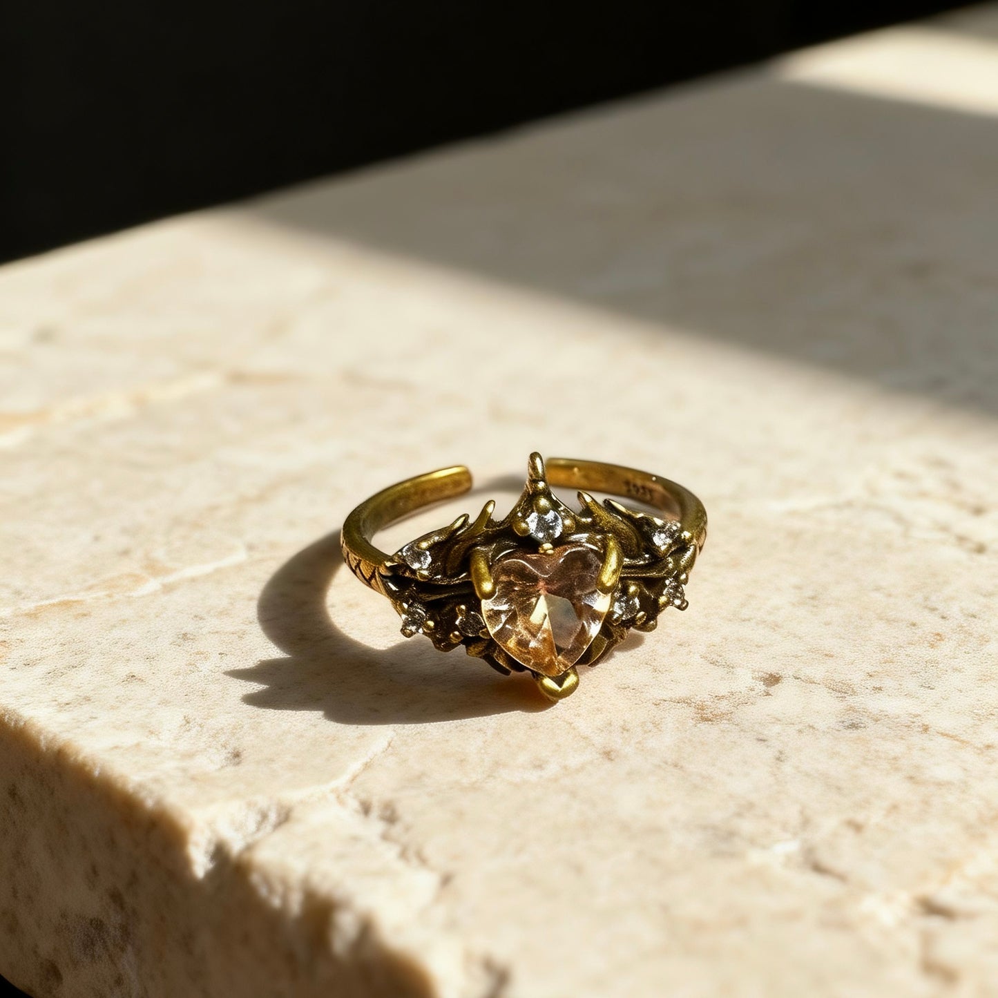 Vintage Heart Silver Ring