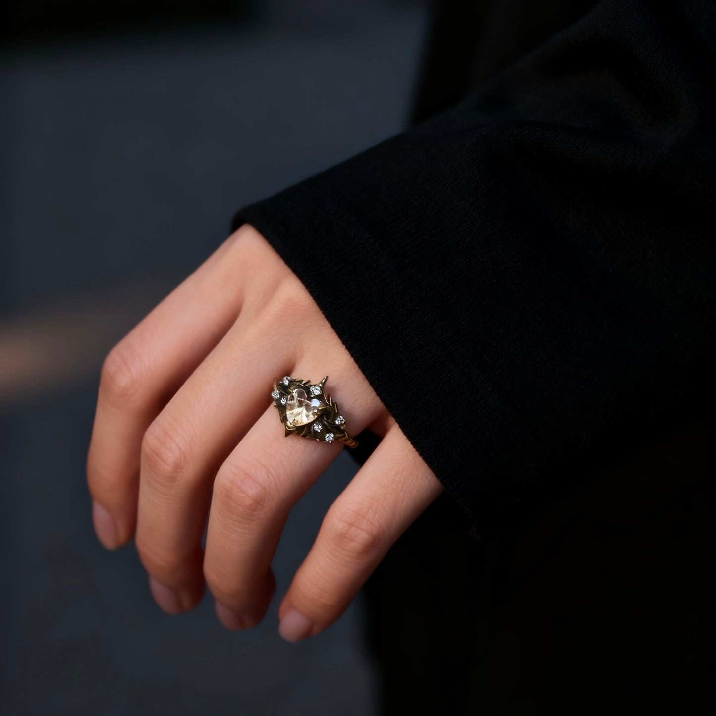 Vintage Heart Silver Ring