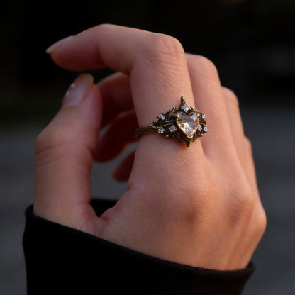 Vintage Heart Silver Ring