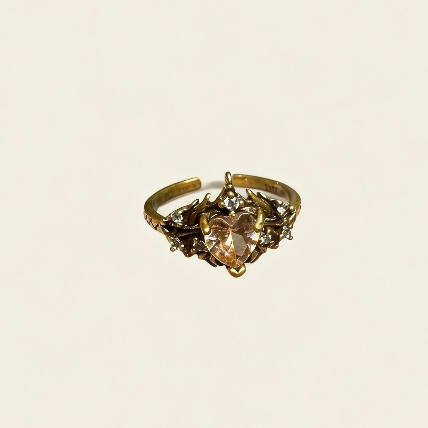 Vintage Heart Silver Ring