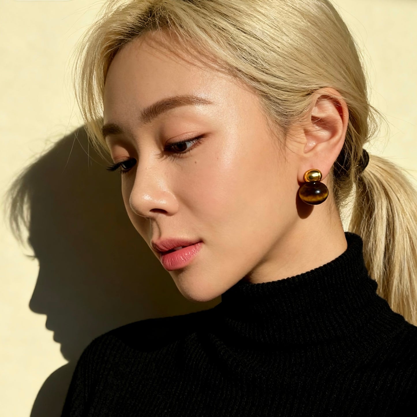 Tiger Eye Gold Studs