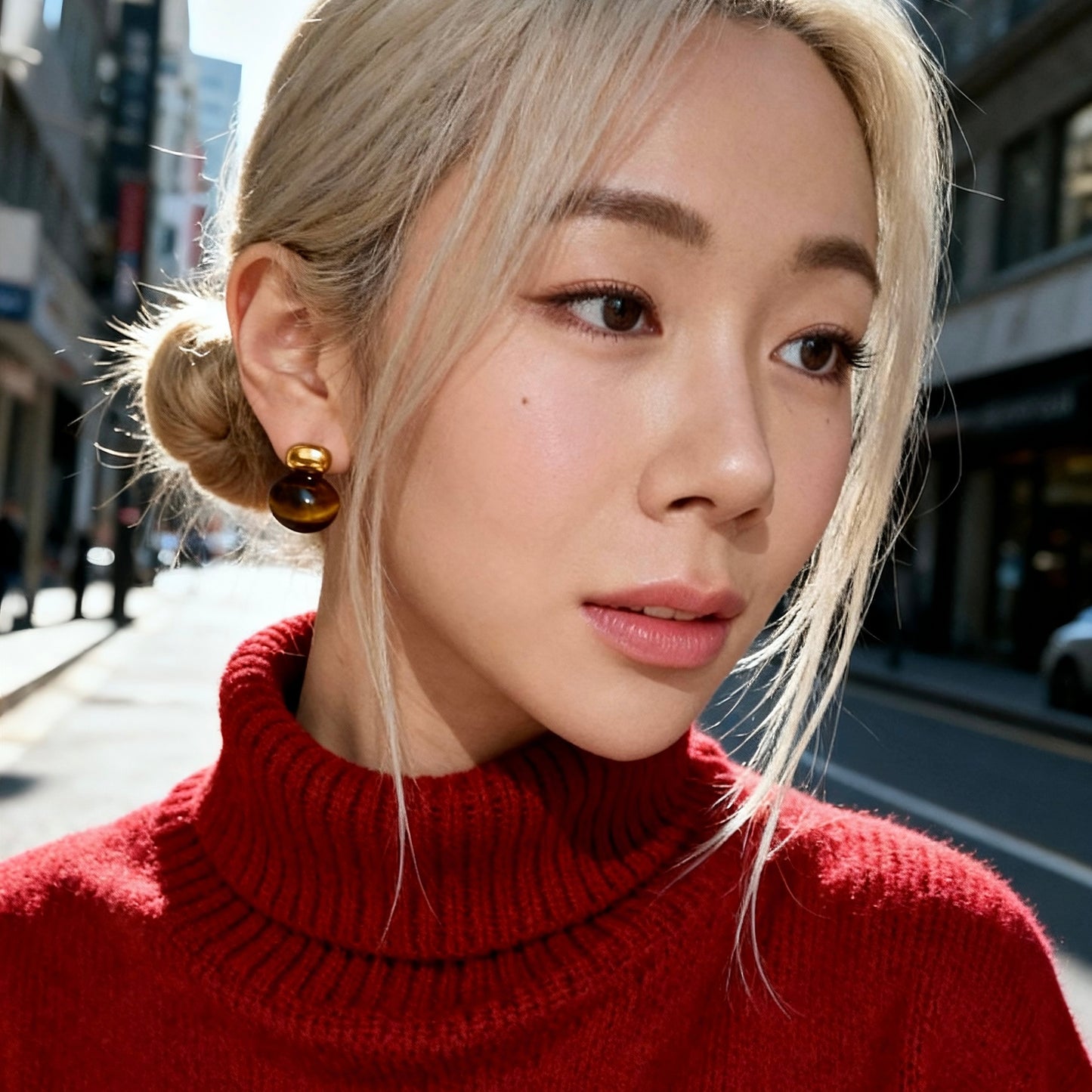 Tiger Eye Gold Studs