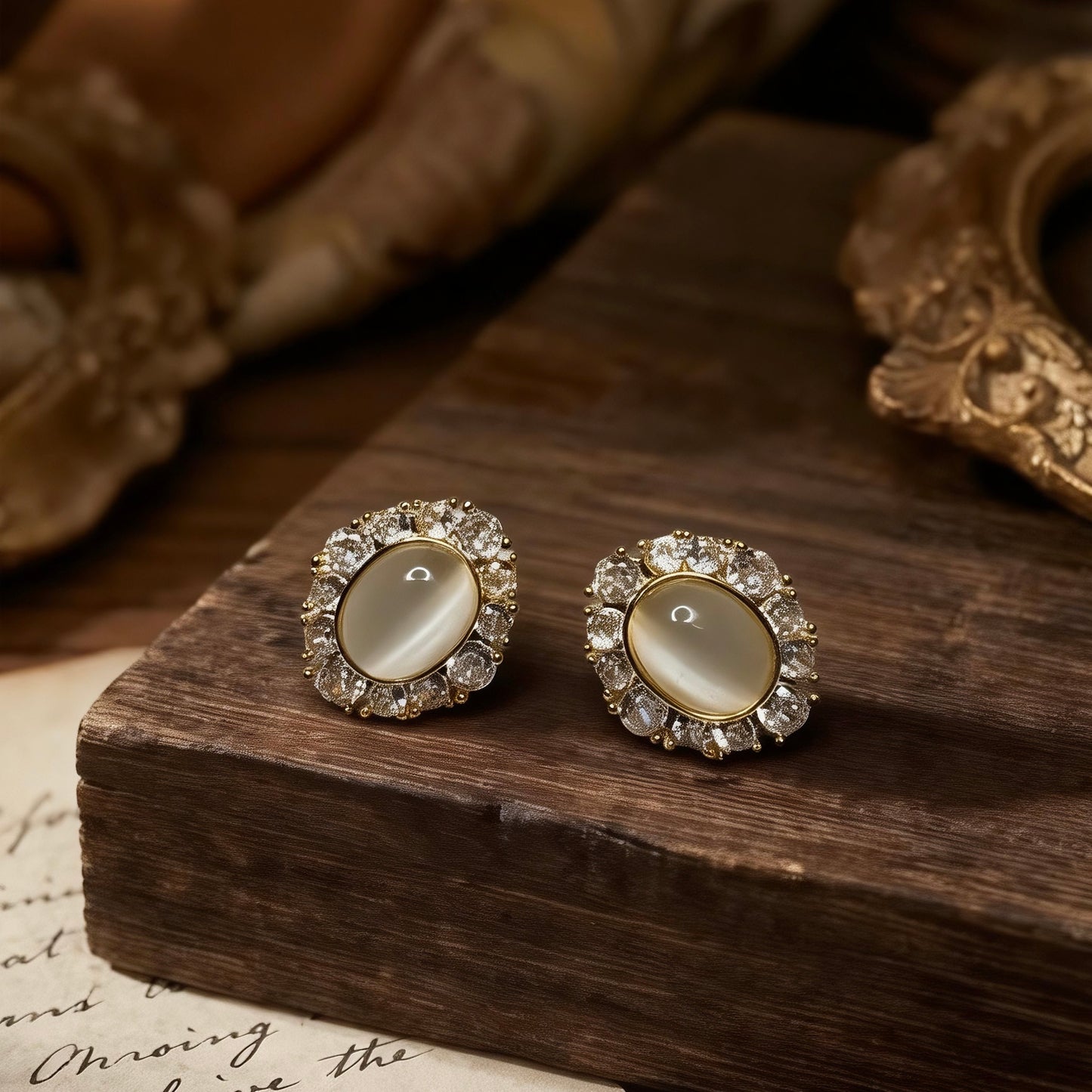 Vintage Cat Eye Studs