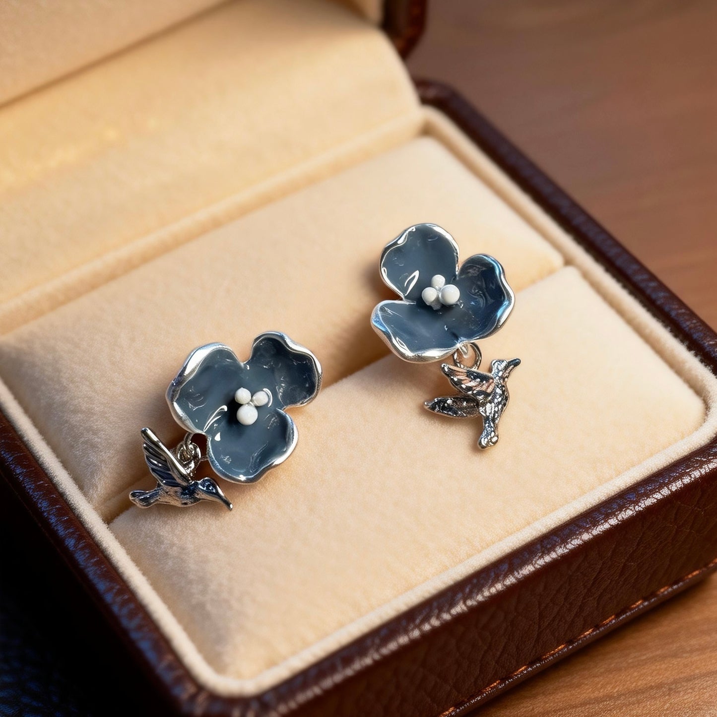 Floral Bird Studs