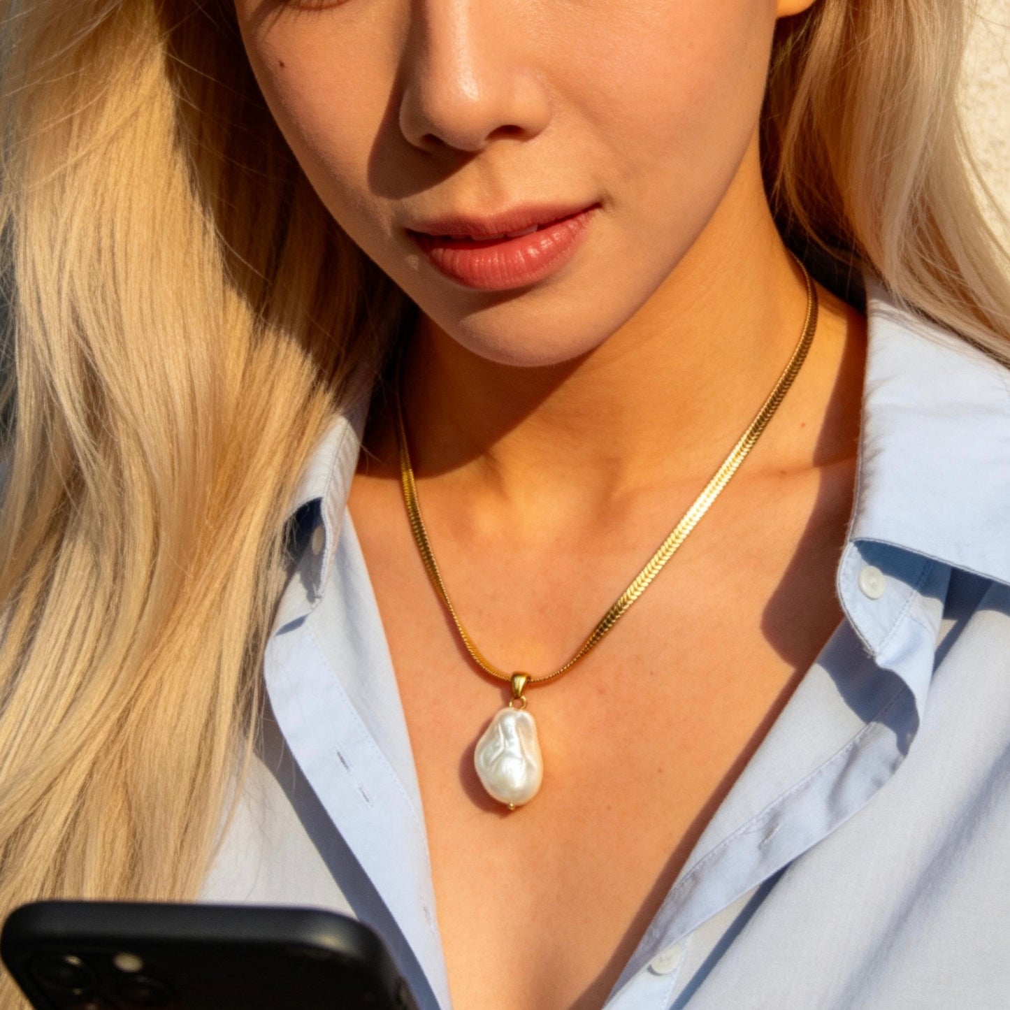 Baroque Pearl Pendant Necklace