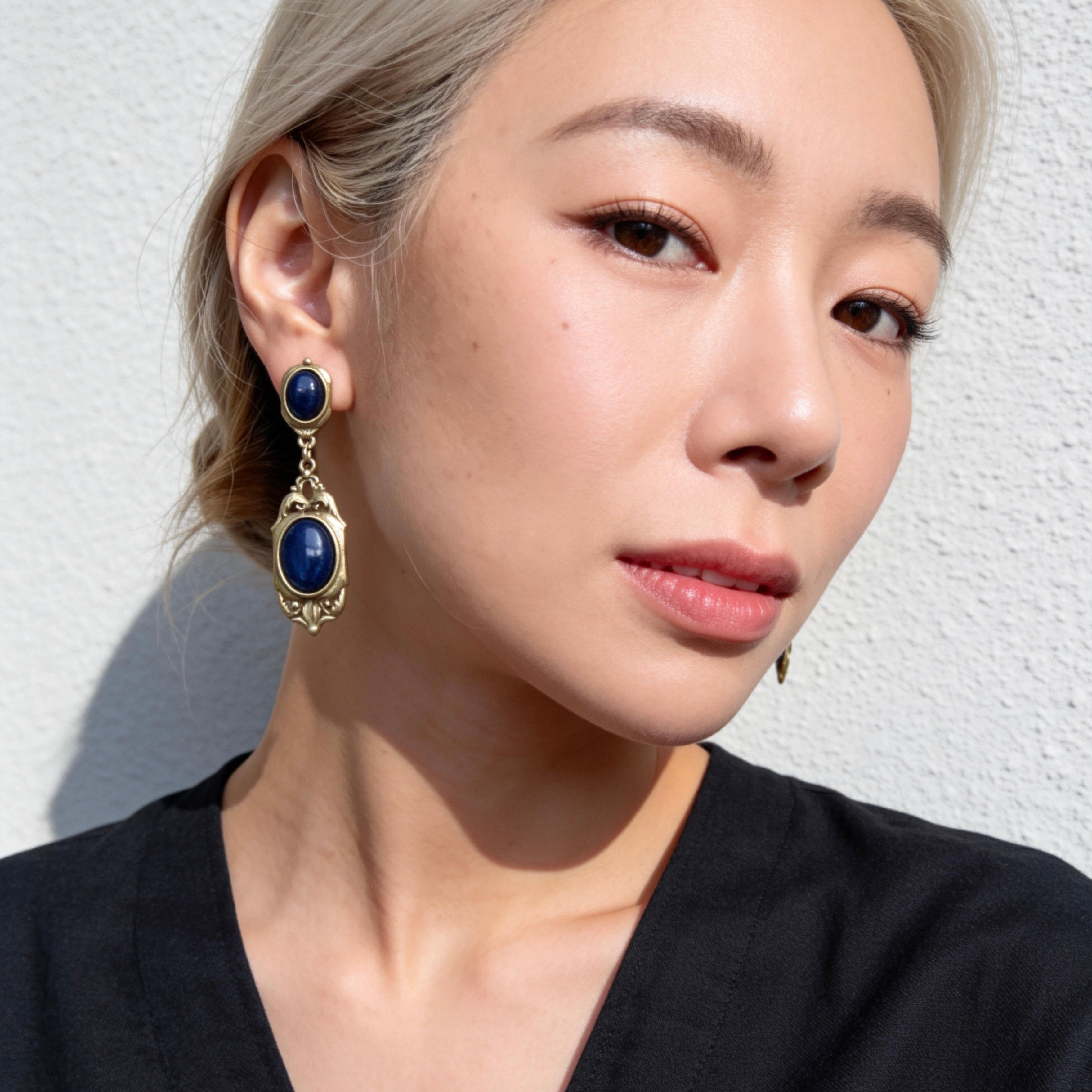 Lapis Lazuli Baroque Drop Earrings
