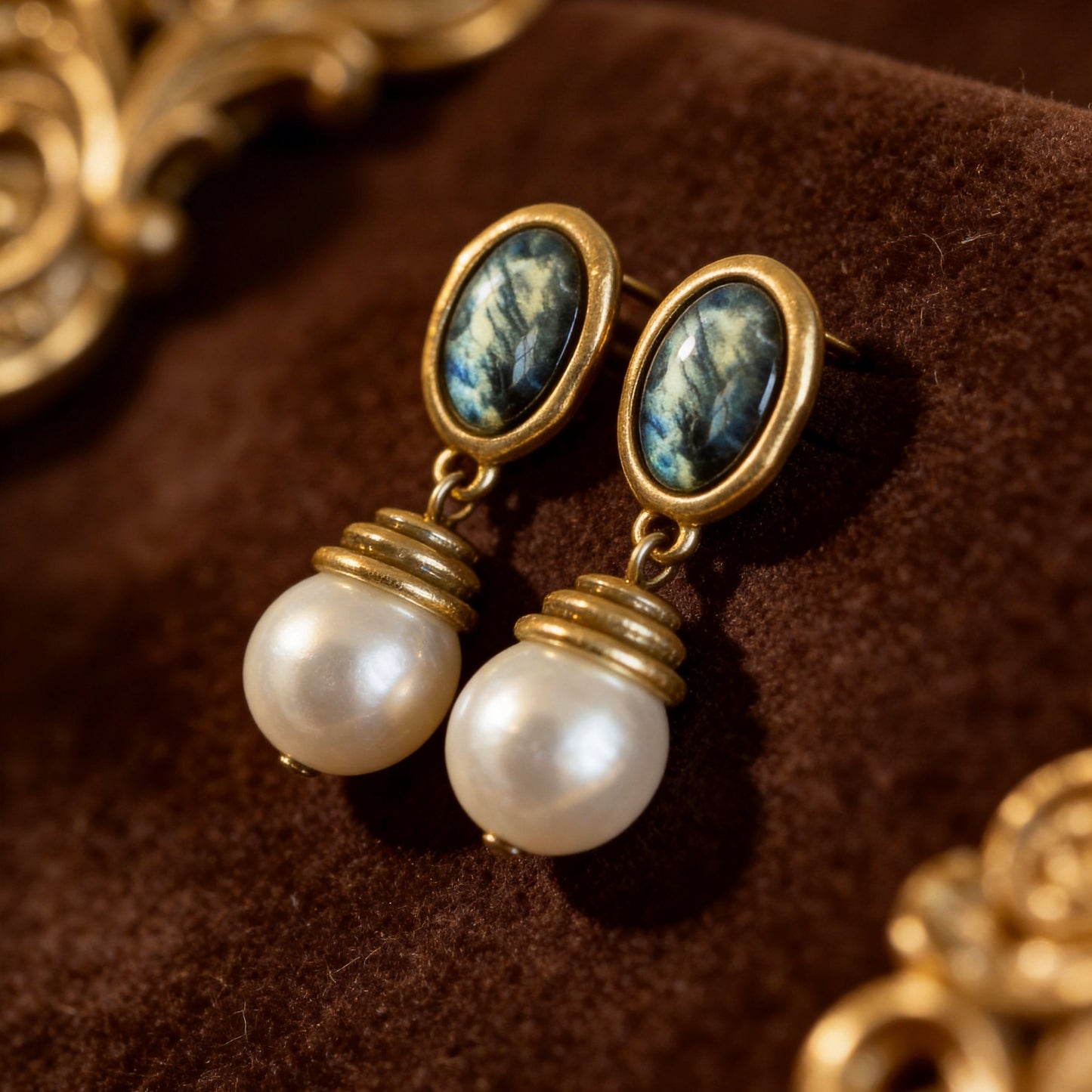 Vintage Pearl Drop Earrings
