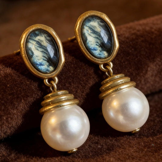 Vintage Pearl Drop Earrings