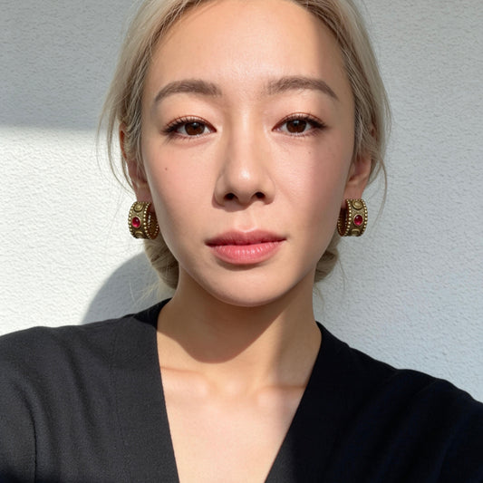 Antique Gold Wide Hoops