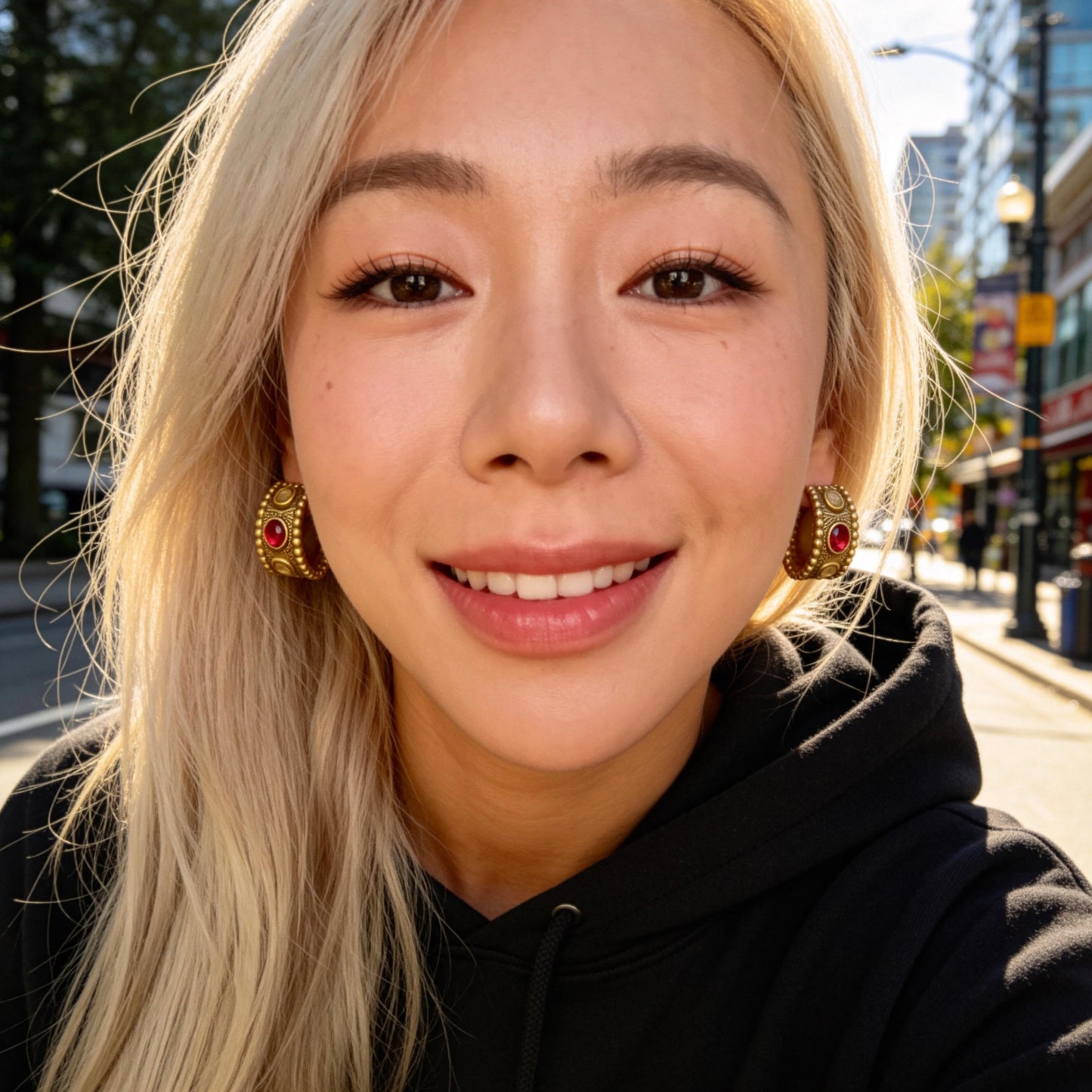 Antique Gold Wide Hoops