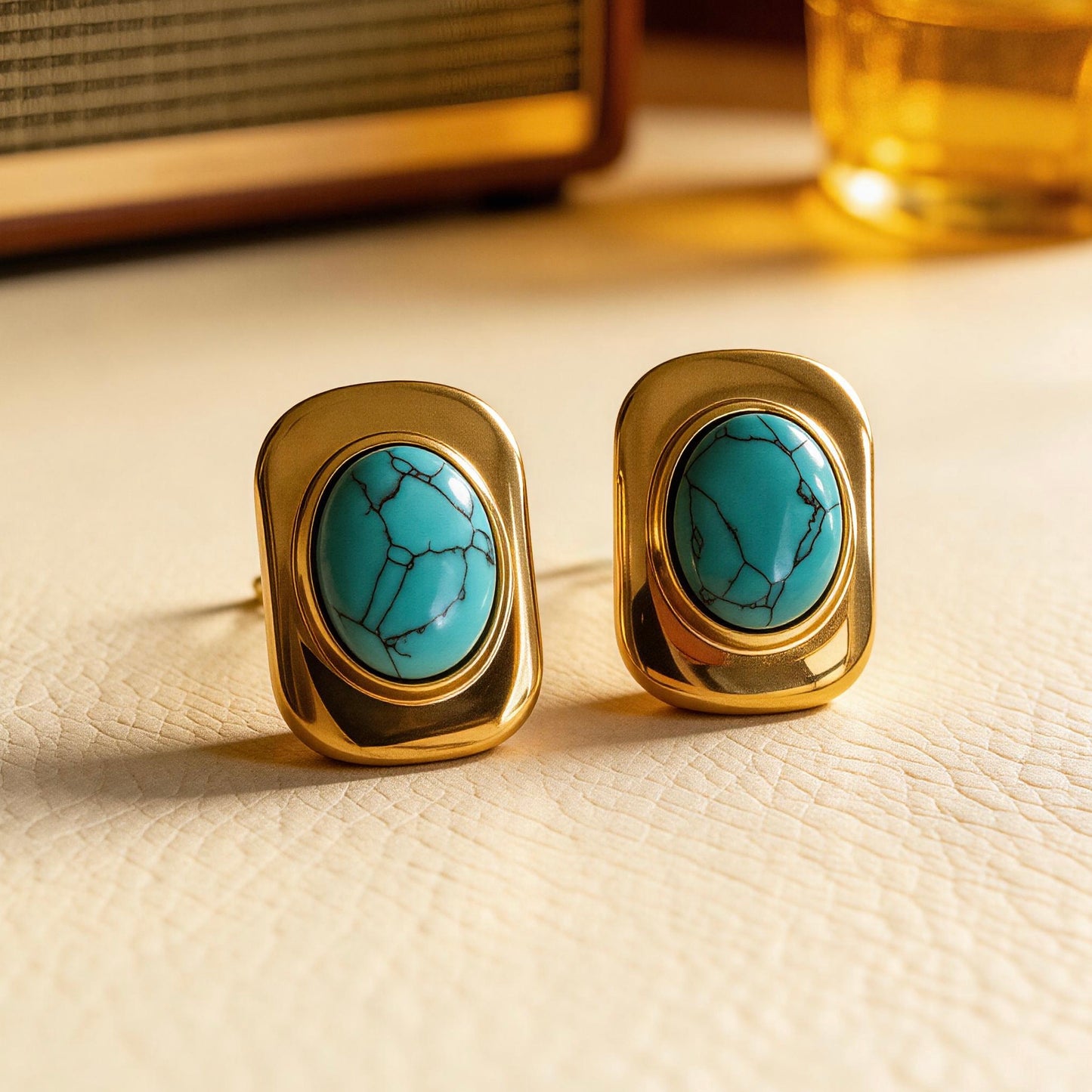 Vintage Turquoise Stud Earrings