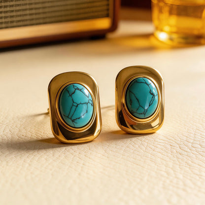 Vintage Turquoise Stud Earrings