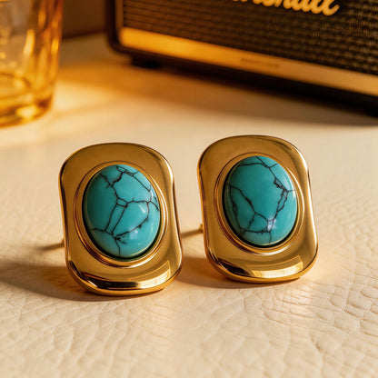Vintage Turquoise Stud Earrings