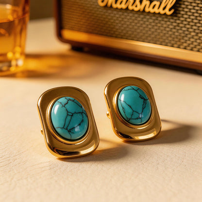 Vintage Turquoise Stud Earrings
