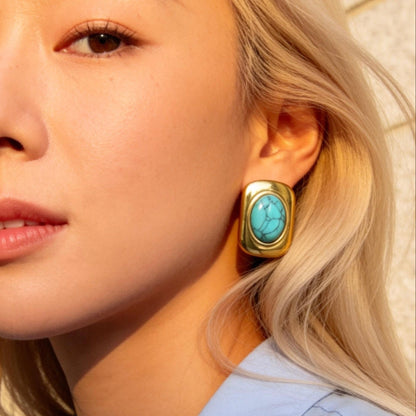 Vintage Turquoise Stud Earrings