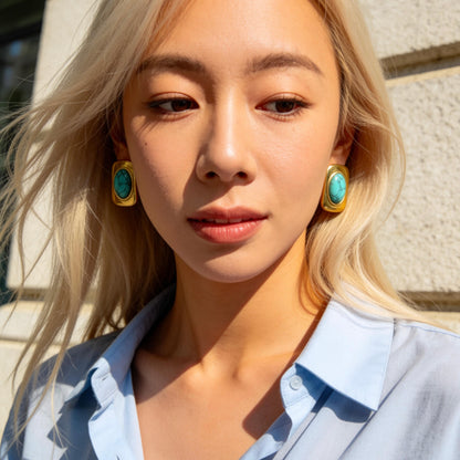 Vintage Turquoise Stud Earrings