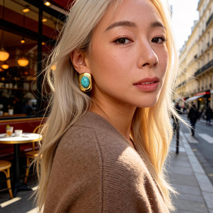 Vintage Turquoise Stud Earrings