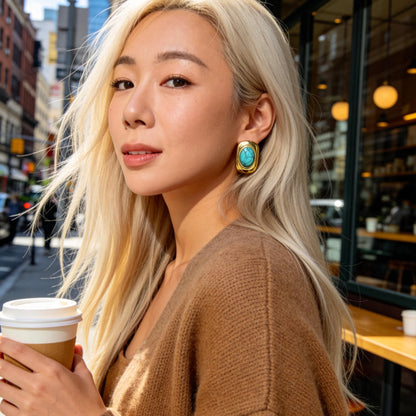 Vintage Turquoise Stud Earrings