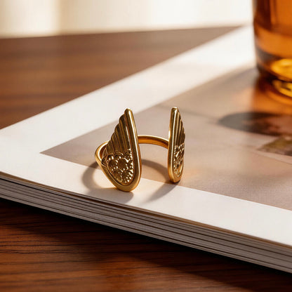 Vintage Wing Adjustable Statement Ring