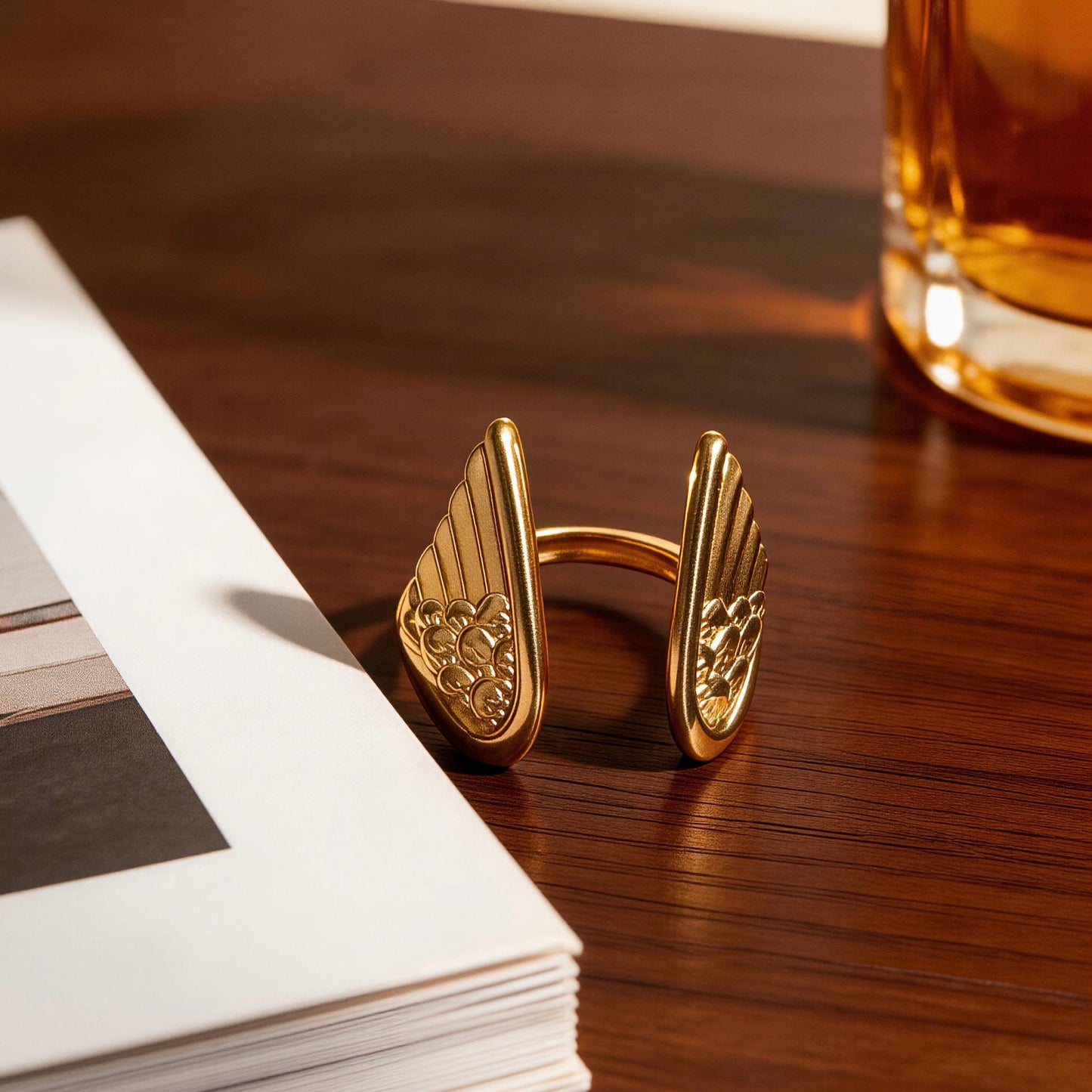 Vintage Wing Adjustable Statement Ring
