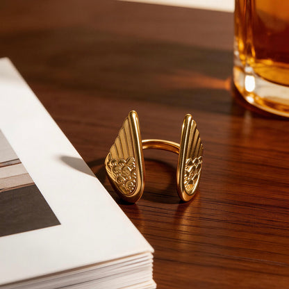 Vintage Wing Adjustable Statement Ring