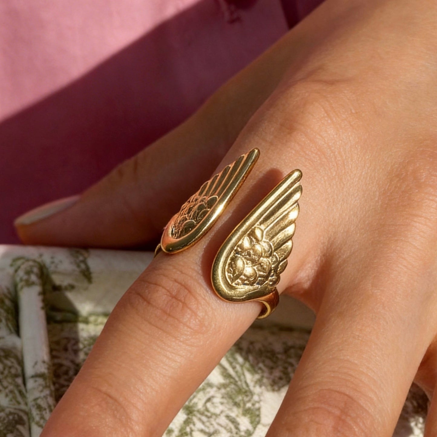 Vintage Wing Adjustable Statement Ring