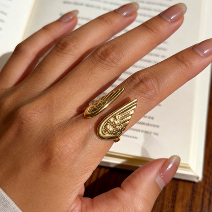 Vintage Wing Adjustable Statement Ring