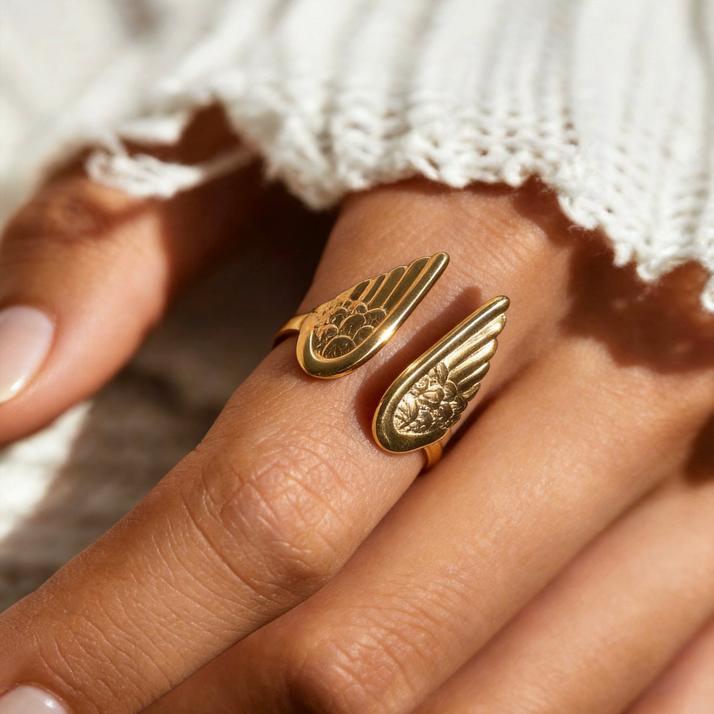 Vintage Wing Adjustable Statement Ring