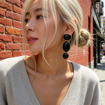 Black Onyx Drop Earrings