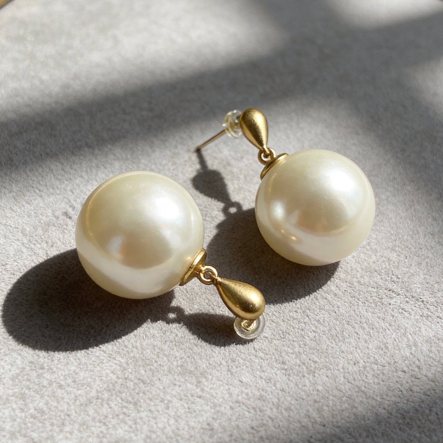 Oversized Pearl Drop Statement Earrings