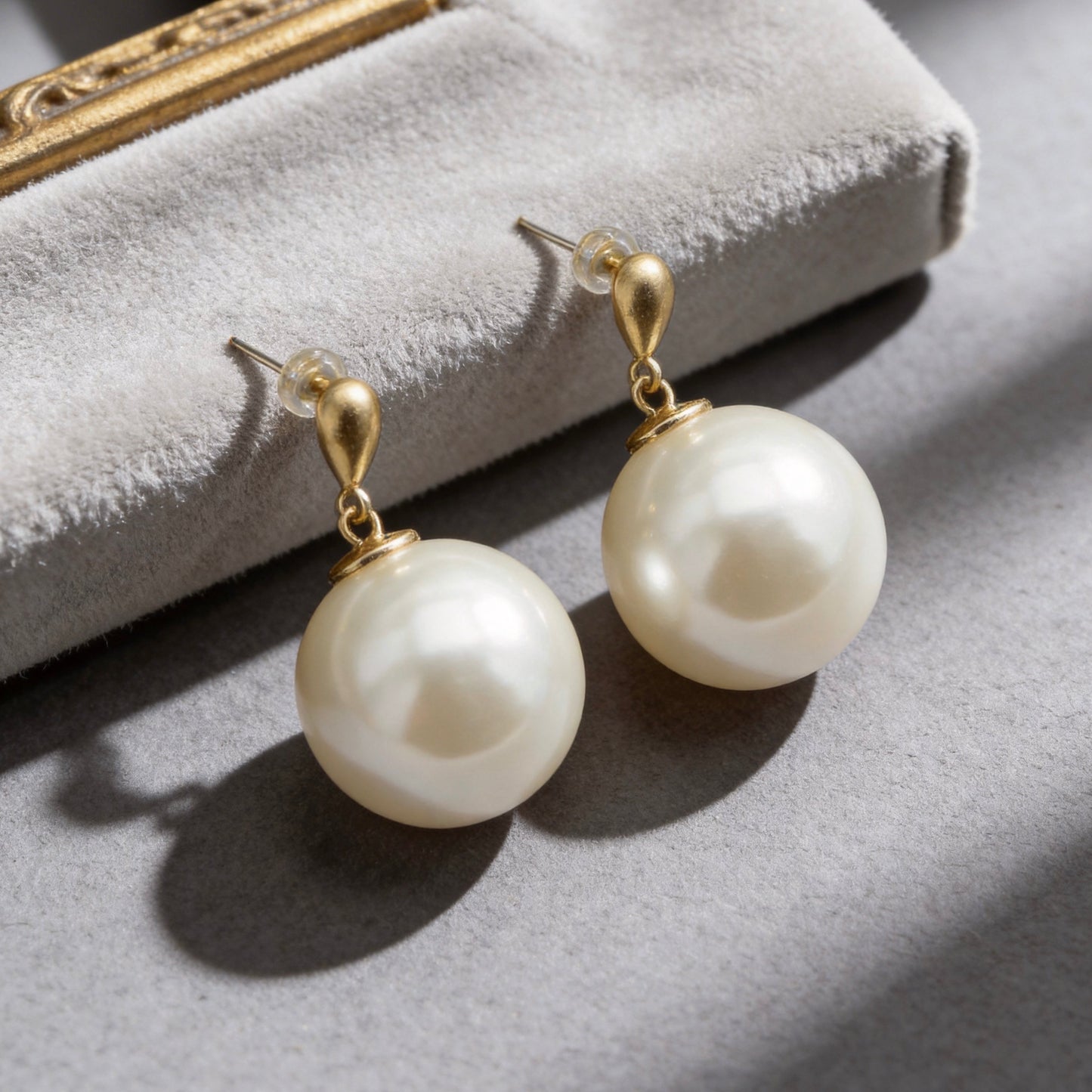 Oversized Pearl Drop Statement Earrings