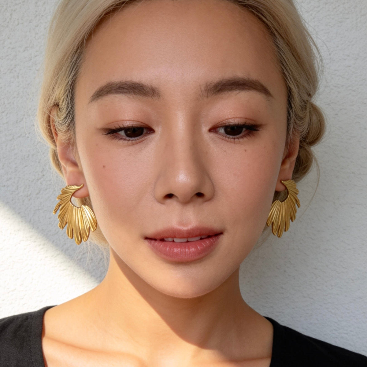 Golden Wing Statement Drop Earrings