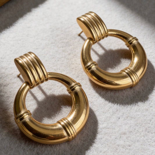 Gold Chunky Statement Earrings