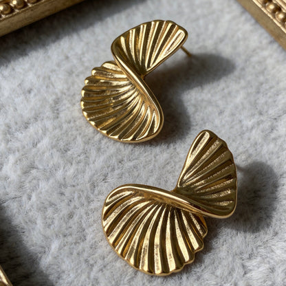 Twisted Shell Statement Earrings