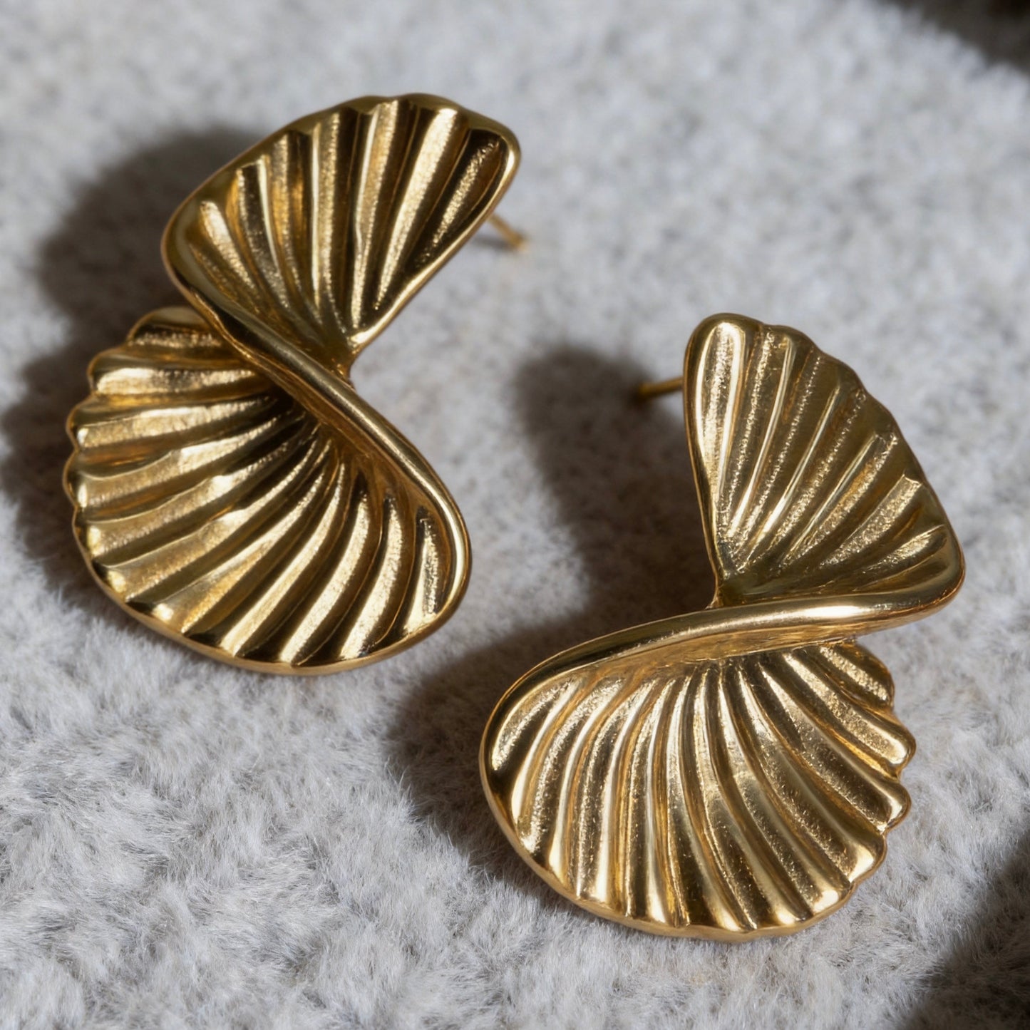 Twisted Shell Statement Earrings