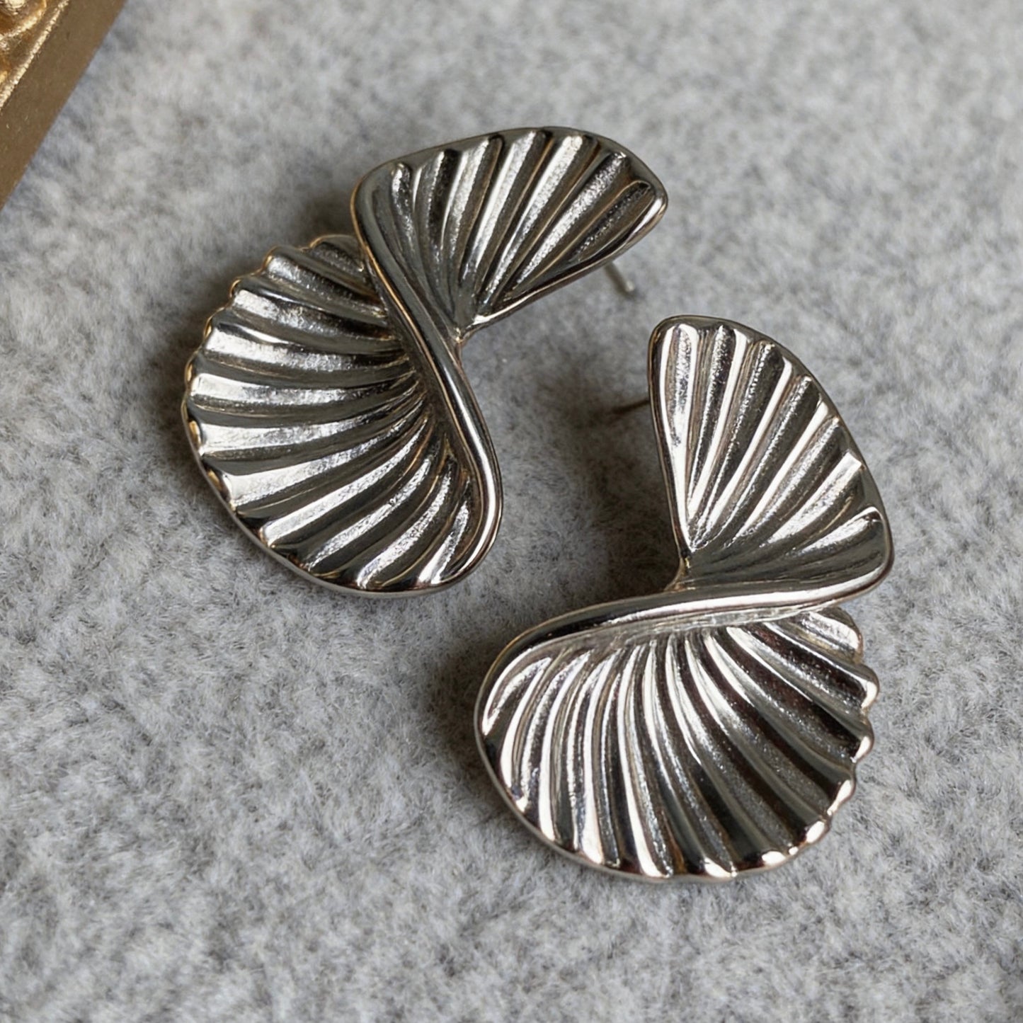 Twisted Shell Statement Earrings