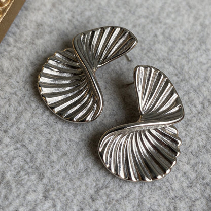 Twisted Shell Statement Earrings