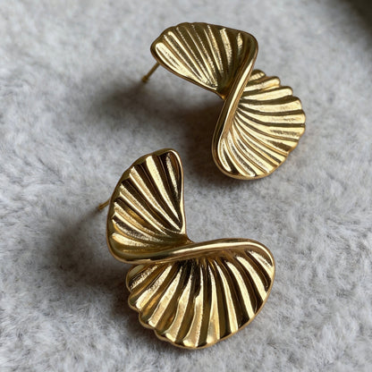 Twisted Shell Statement Earrings