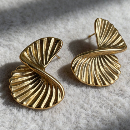 Twisted Shell Statement Earrings