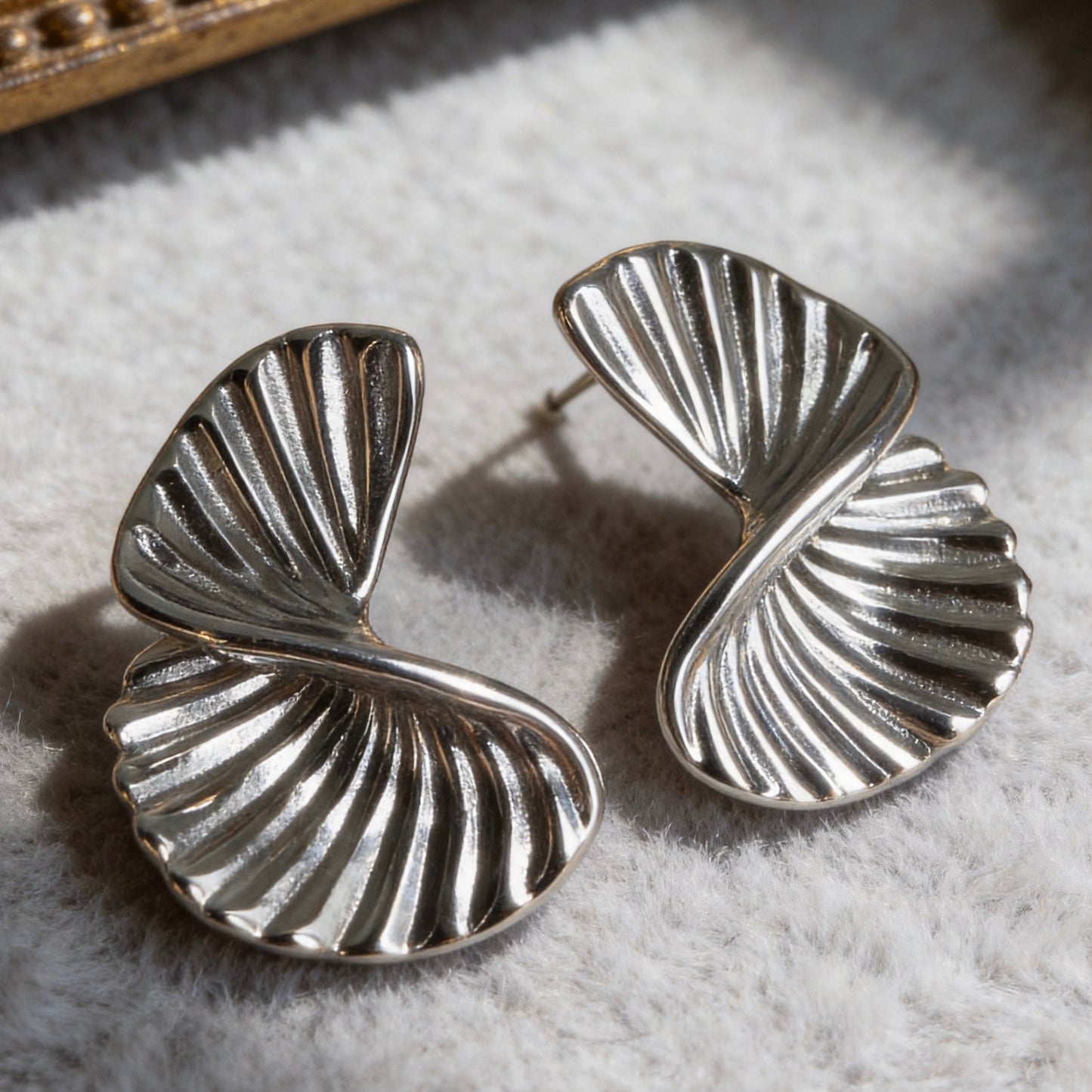 Twisted Shell Statement Earrings