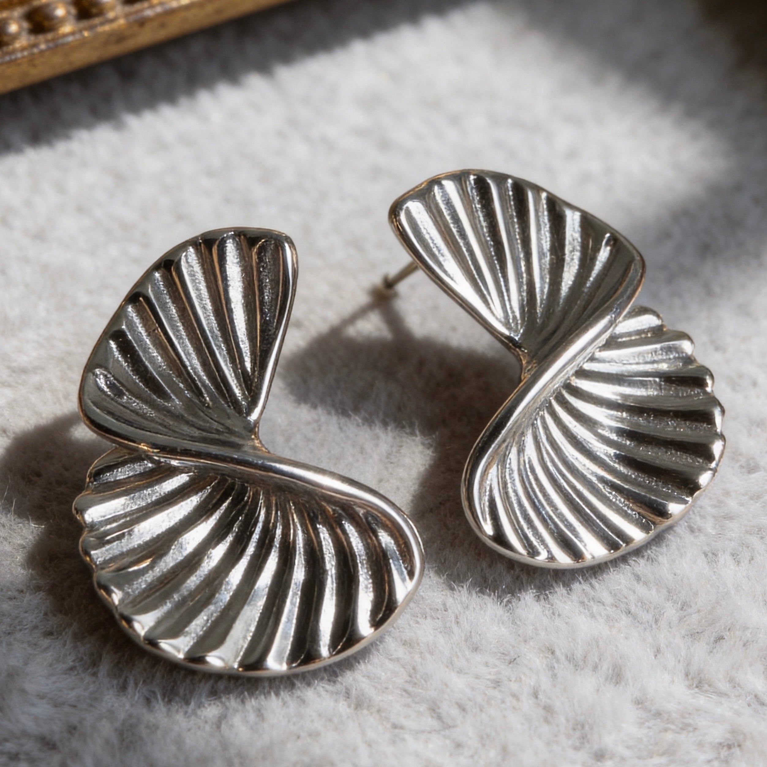 Twisted Shell Statement Earrings