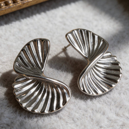 Twisted Shell Statement Earrings