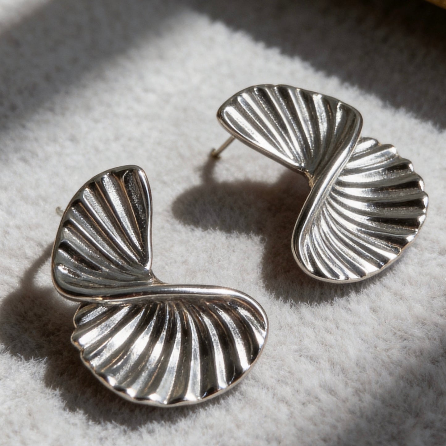 Twisted Shell Statement Earrings