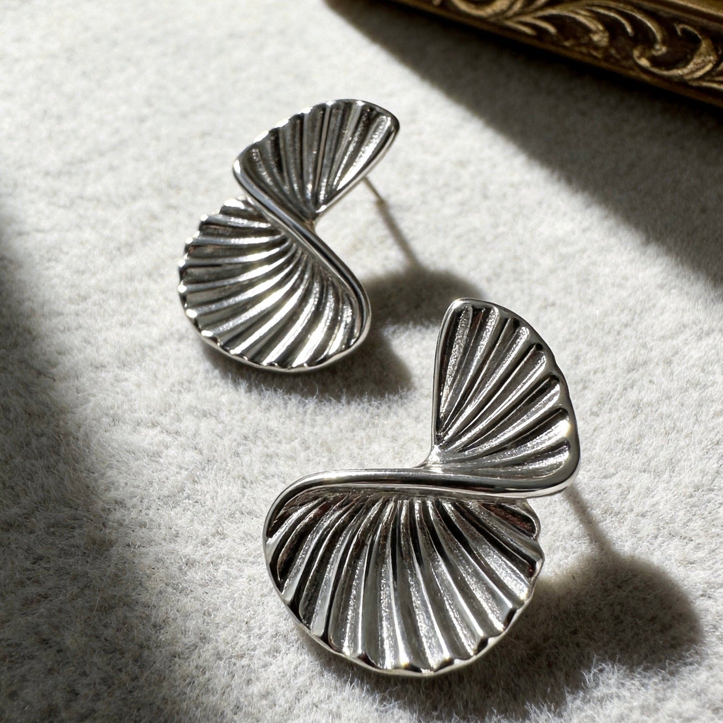Twisted Shell Statement Earrings